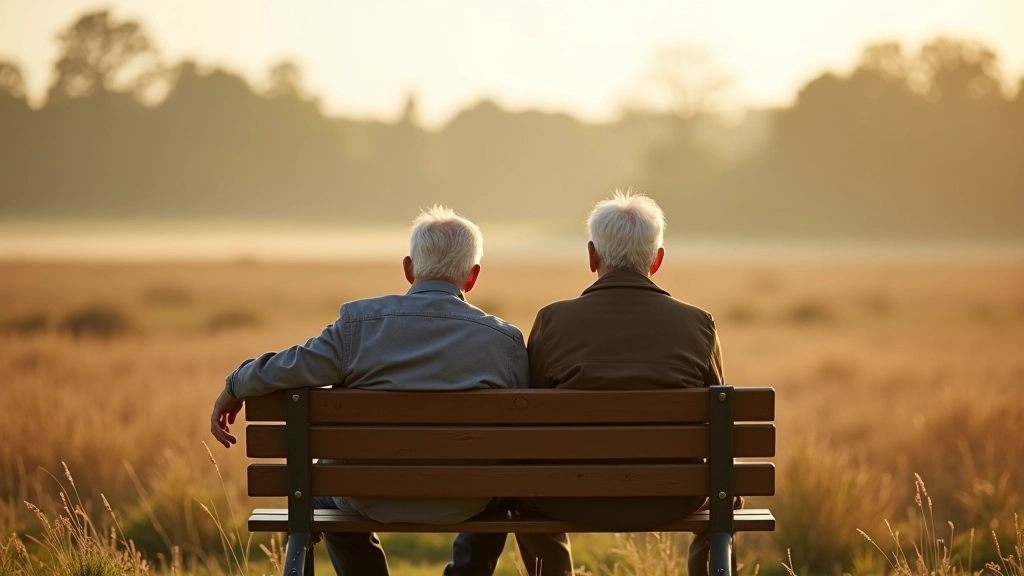 Para seniorów siedząca na obserwacyjnym punkcie, rozkoszując się naturą
